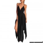 FORUU Summer Women Boho Long Dress Evening Party Casual Beach Dress Sundress Black B07B7GG2ZZ